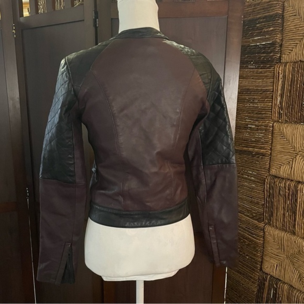 Joe’s Jeans Two-Tone Motorcycle Leather Jacket size‎ small - Picture 8 of 11